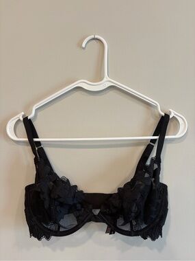 Victoria's Secret Black Sheer Lace Underwire Bra
